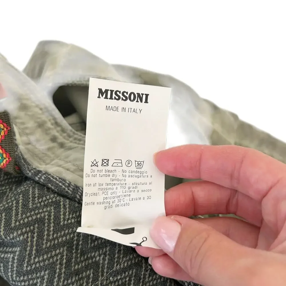 Missoni Green Burn Out Utility Shorts Sz 42
